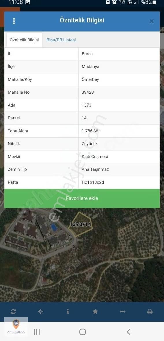 Anıl Emlak'tan Mudanya Ömerbey İmar Sınırında 1786 M2 Zeytinlik - Görsel 3