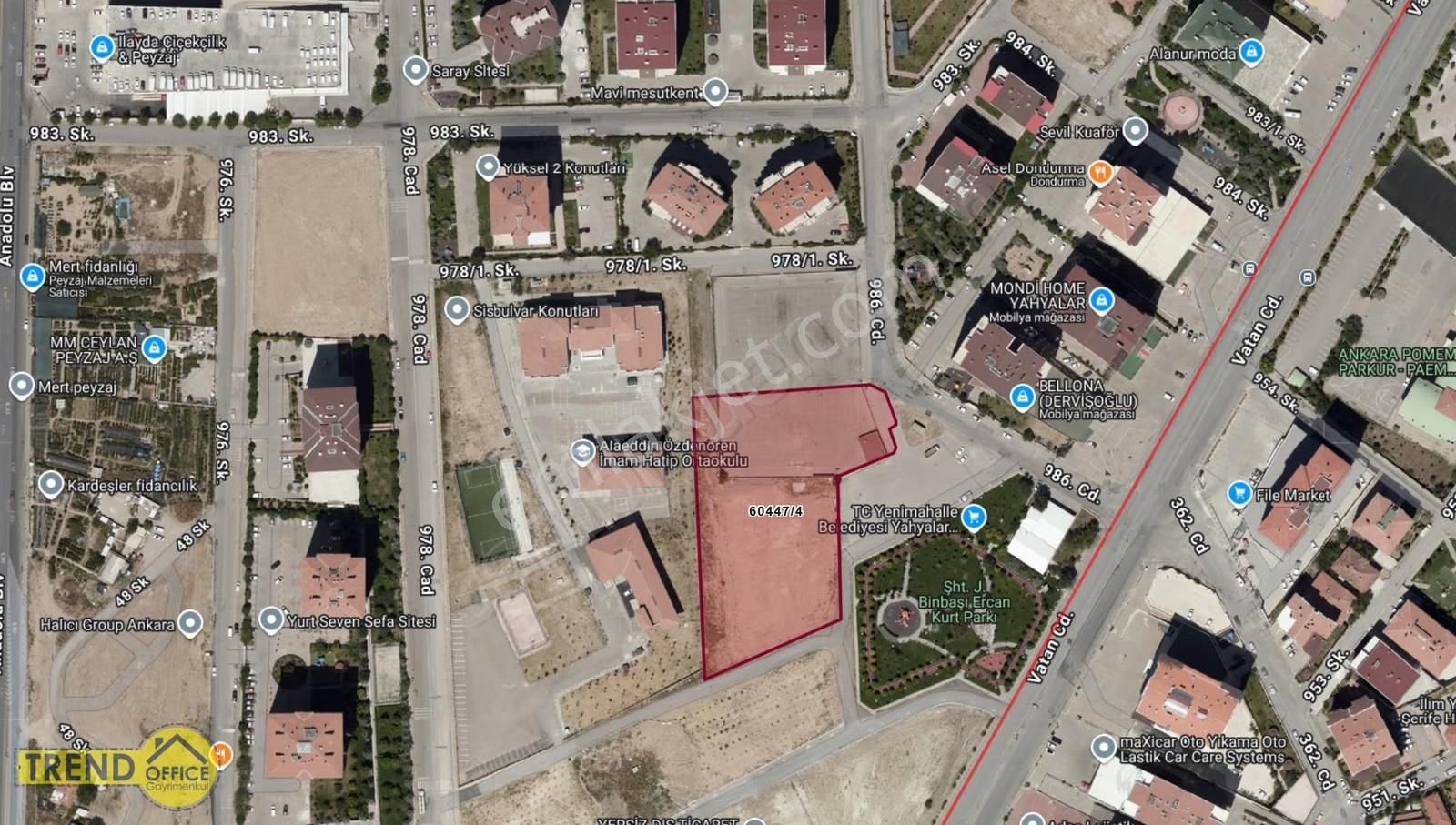 Yeni Mahalle Aşağı Yahyalar 15 M2 Satılık Arsa Hissesi