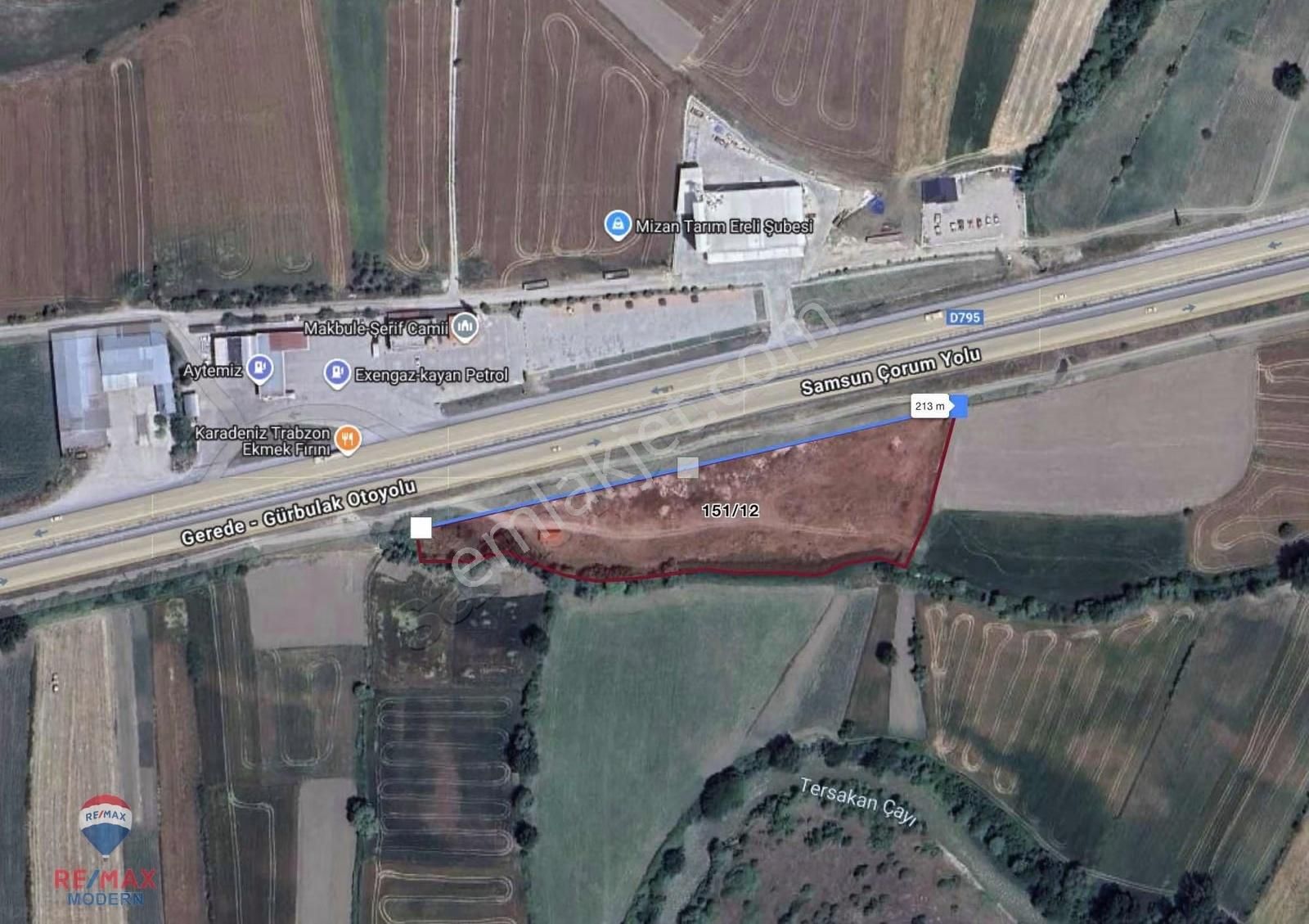 Ankara-samsun Otoyoluna Серне 7637m2 Satılık Arsa - Görsel 8