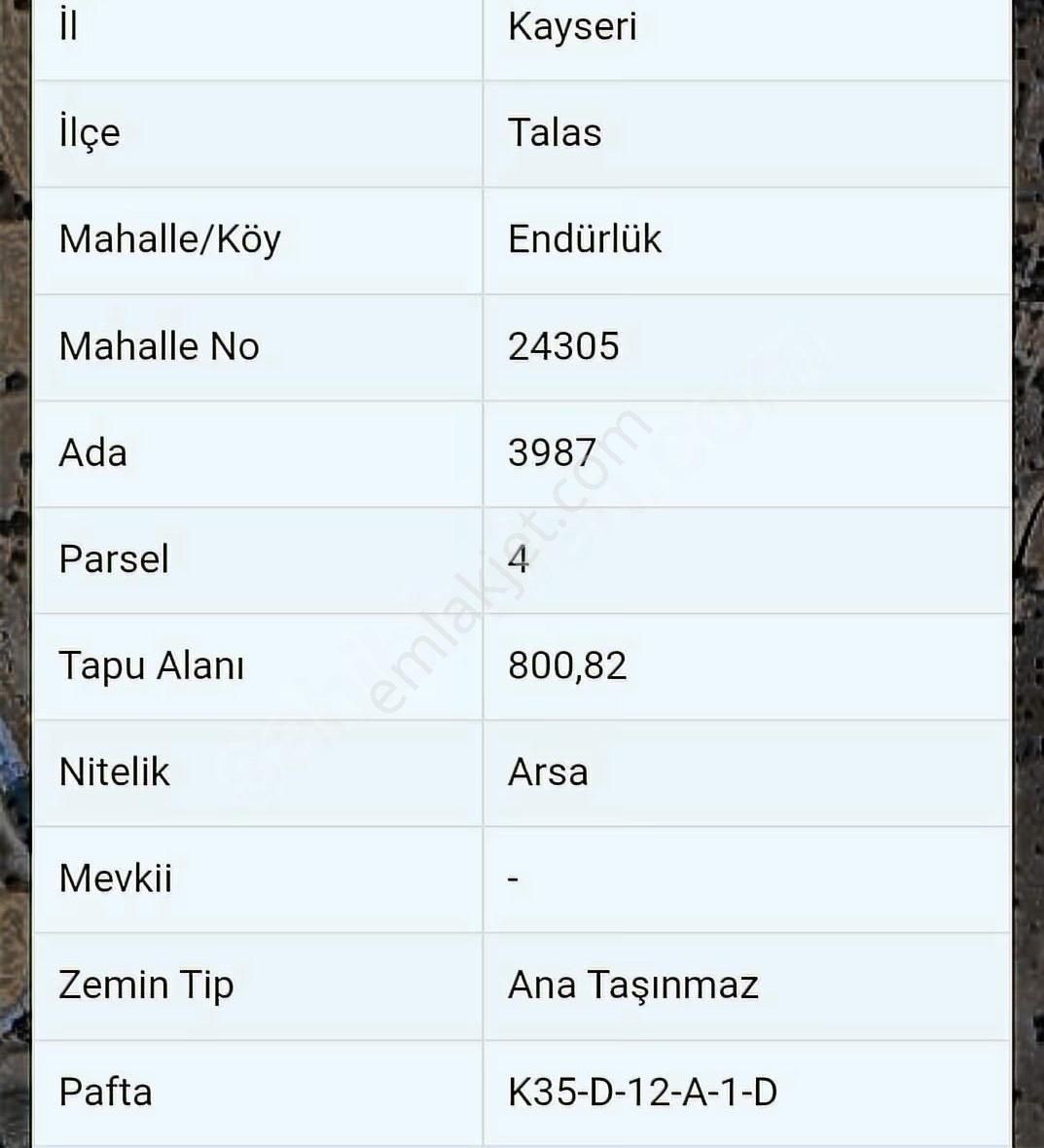 Talas Endürlük Mah. Yanyana 3 Adet Temiz Villa Parselleri - Görsel 5