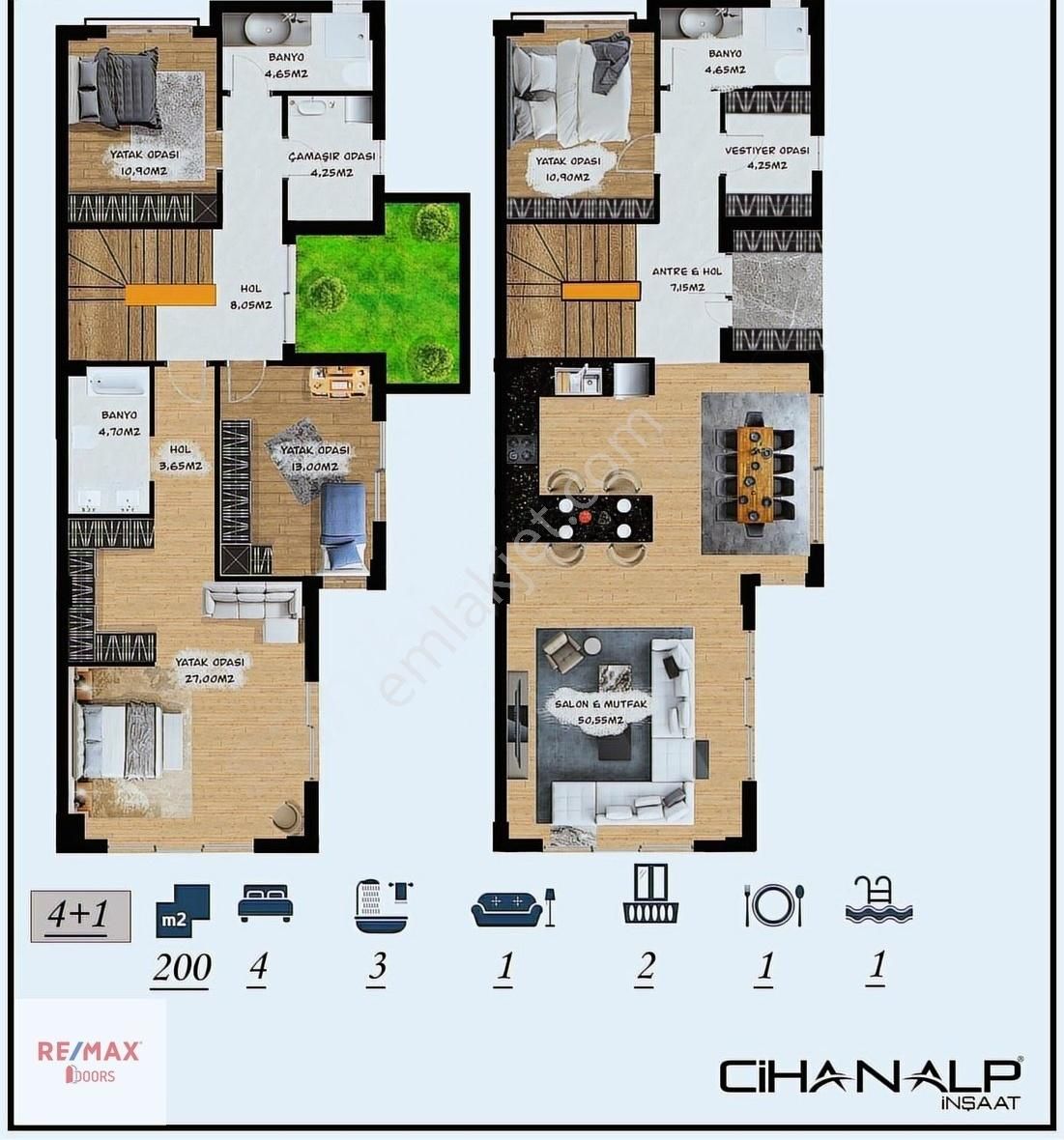 Aksu Kemerağzı Müstakil İkiz Nizam Villa - Görsel 6