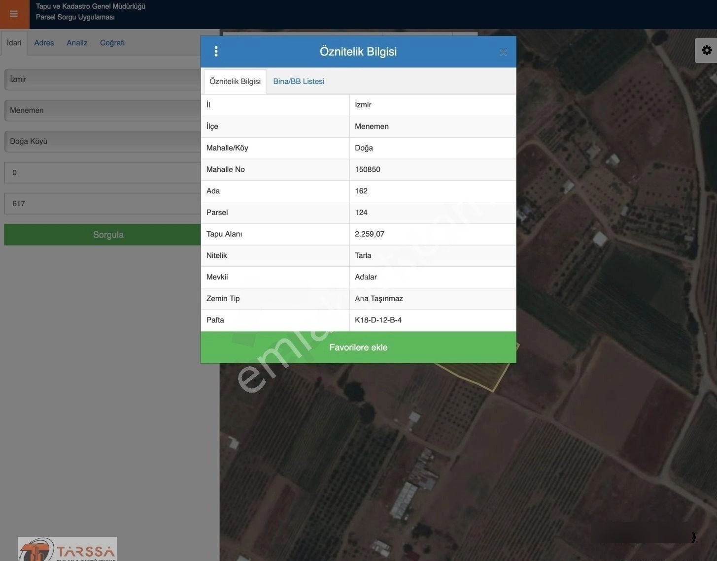 Tarssa Gayrimenkul'den Menemen Doğa Mh. Satılık Tarla! - Görsel 7