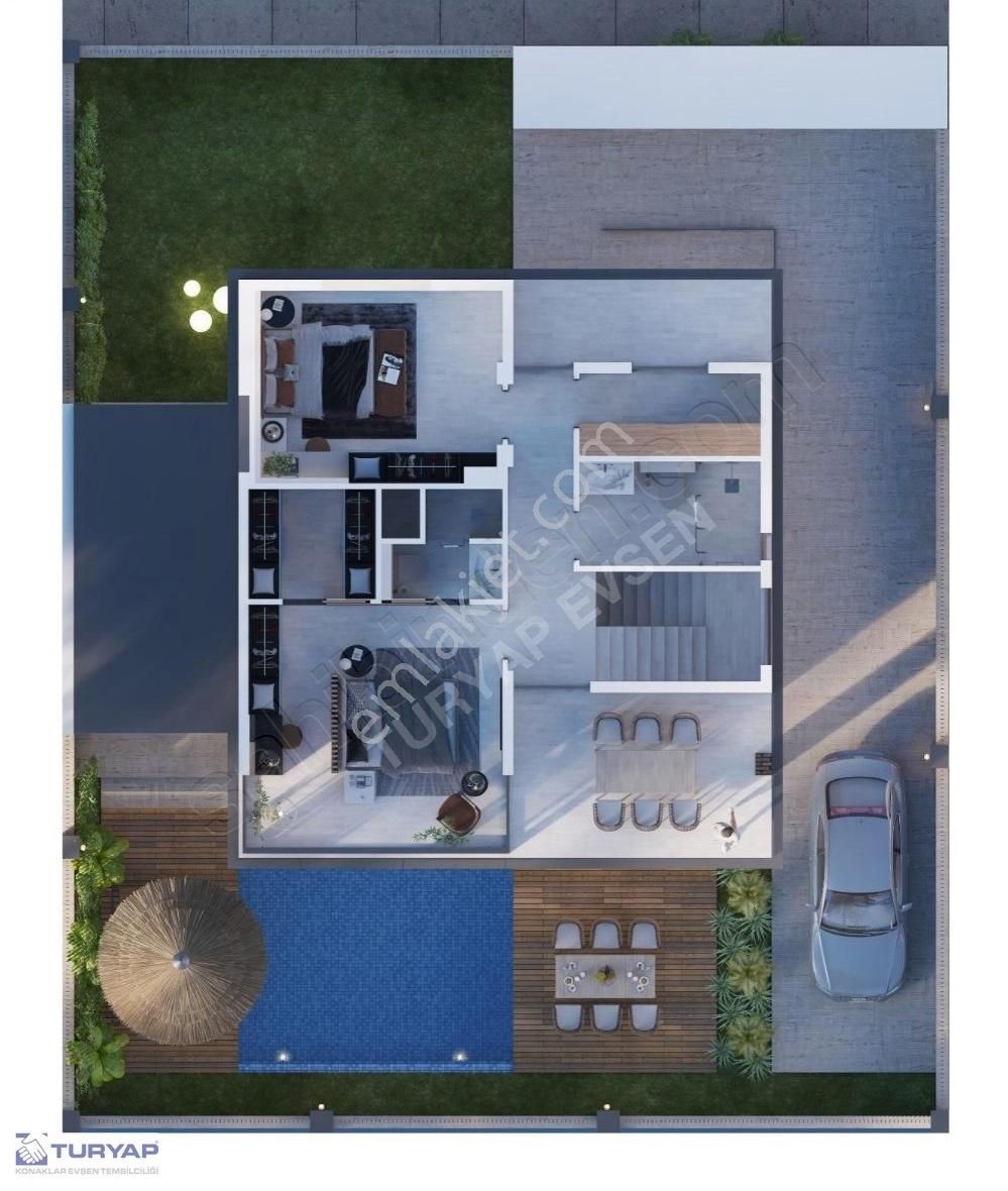 Döşemealtı Tomalar'da Vatandaşlığa Uygun Satılık Villa - Görsel 16