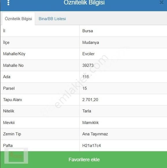 Mudanya Evciler'de Kaçmaz Yakın Geleceğin Yatırımı Satılık Tarla