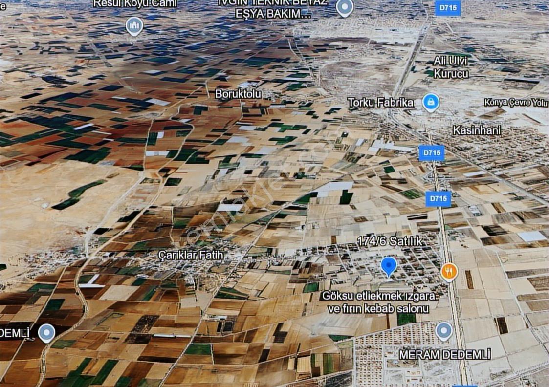 Satılık İmarlı Arsa Meram Çarıklar Mahallesi Üçe Bölünebilir - Görsel 9