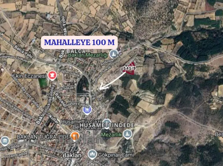 Denizli Baklan Hüsamettindede Köyünde 5.763 M² Bağ Satılıktır - Görsel 4