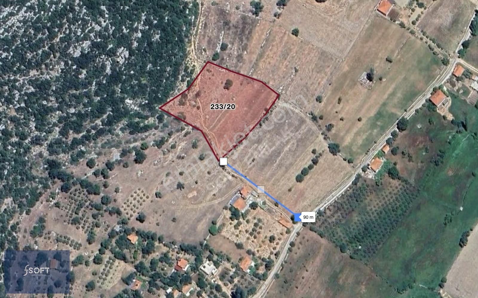 Kaş Gökçeören Mahallesinde 5300m2 Tek Tapu Satılık Tarla