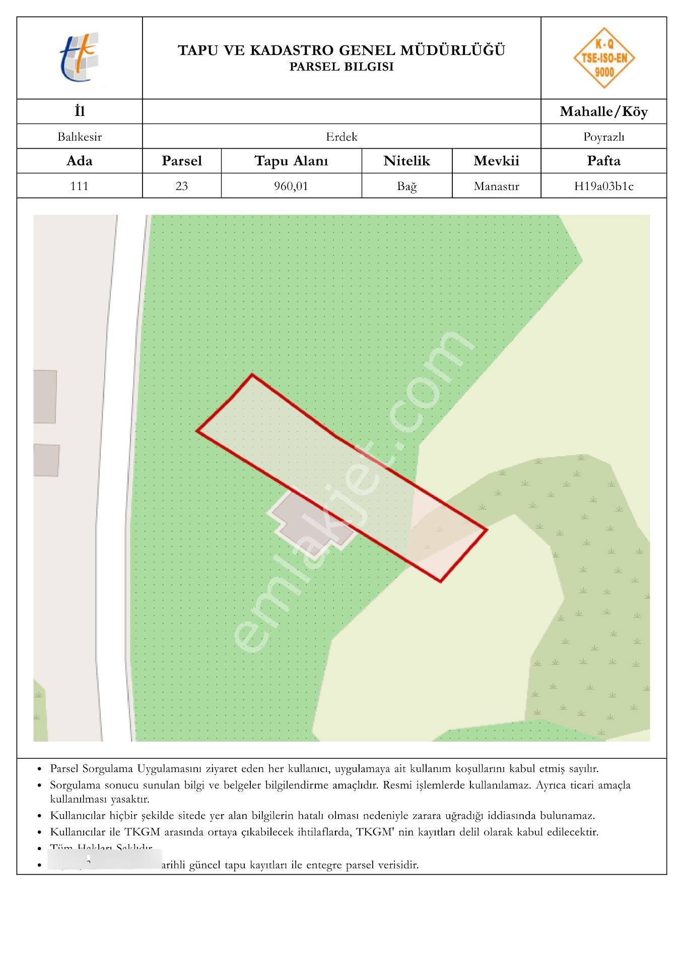 Erdek Poyrazlı Mahallesi'nde Denize 450 Metre, 3438 M² Satılık - Görsel 8