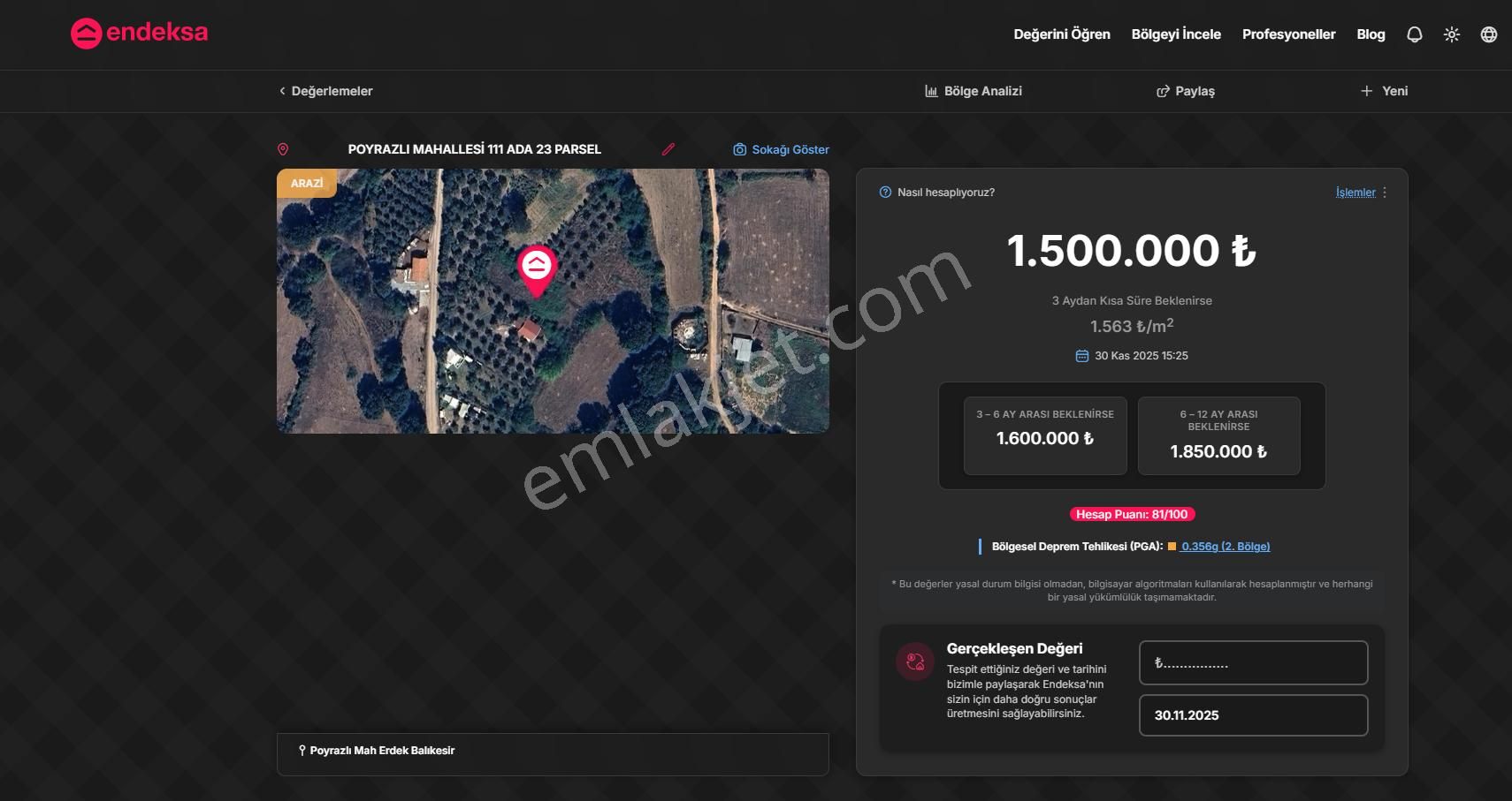 Erdek Poyrazlı Mahallesi'nde Denize 450 Metre, 3438 M² Satılık - Görsel 4