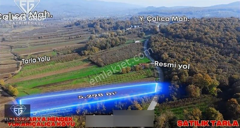 Hendek Yukarıçalıca Köyü Den 5.298 M2 Satılık Tarla!!!