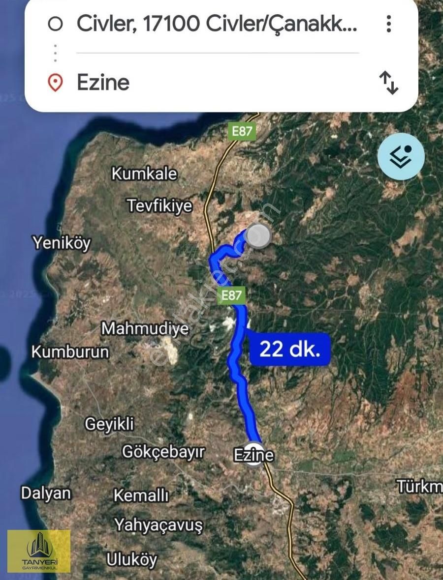 Çanakkale Merkez Civler Satılık 889 M2 İmarlı Arsa - Görsel 8