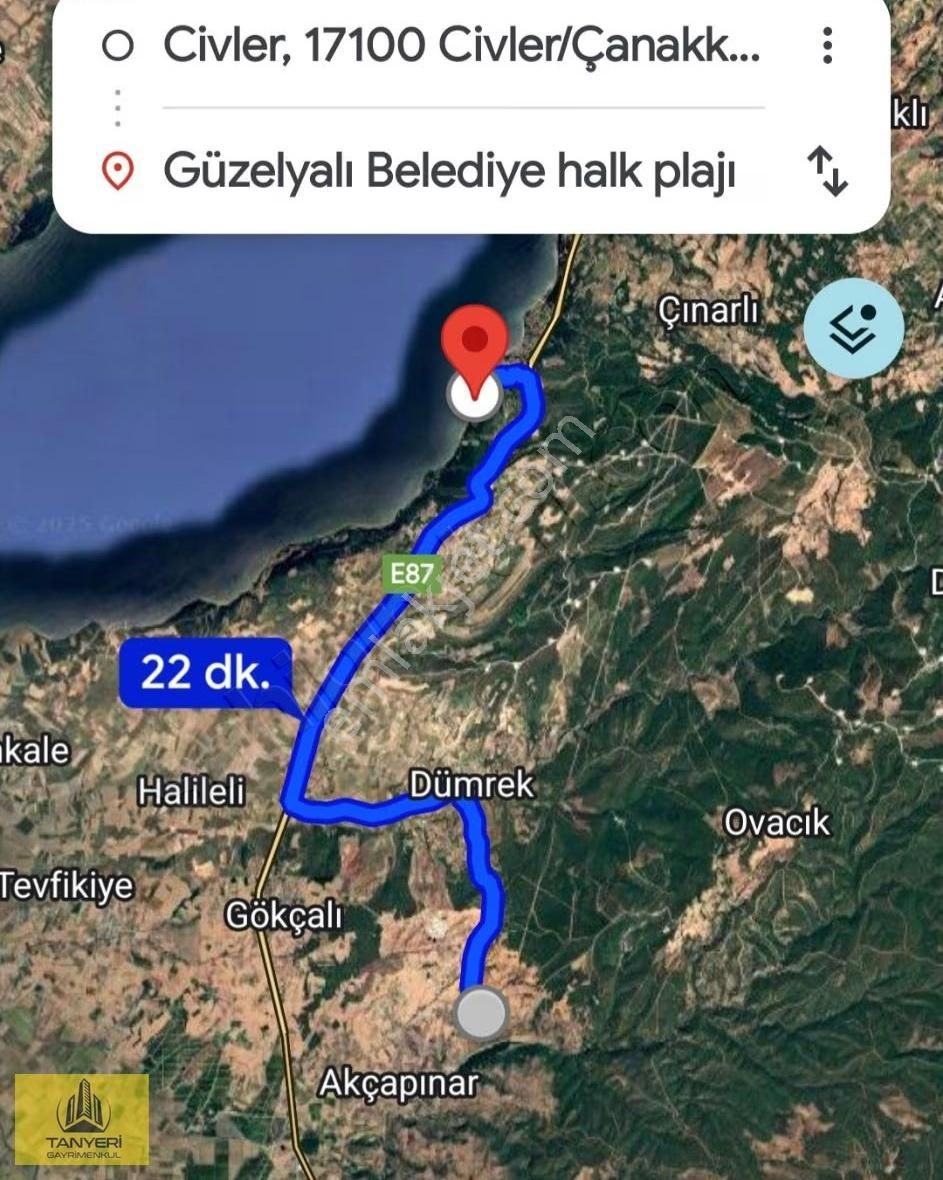 Çanakkale Merkez Civler Satılık 889 M2 İmarlı Arsa - Görsel 2