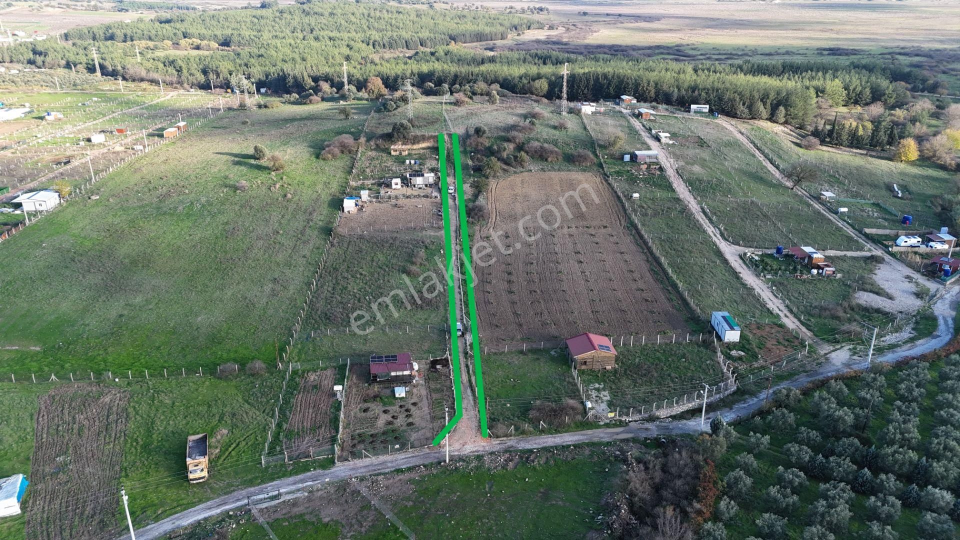 İzmir Menderes Şaşalda 4 Dönüm Taksimli Tepe Manzara Arsa - Görsel 17