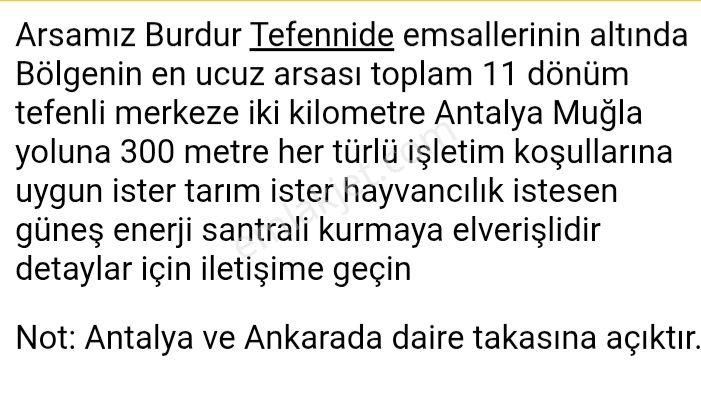 Burdur Tefennide Satlık Tarla - Görsel 5