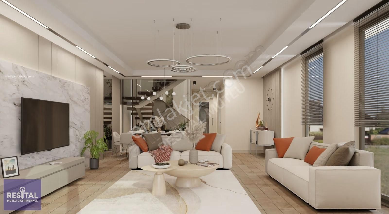 Rs Mutlu Kayapa Da 4.5+1 Satılık Geniş Bahçeli Sıfır Lüks Villa - Görsel 29