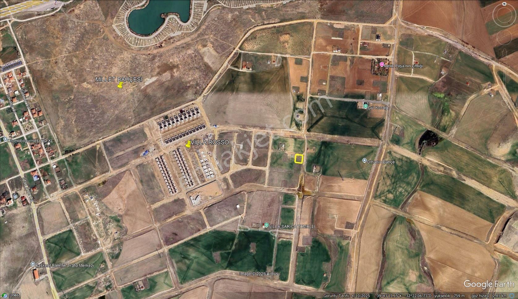 Temelli Göleti Ve Millet Bahçesine Yakın Tek Tapu Satılık Arsa - Görsel 6