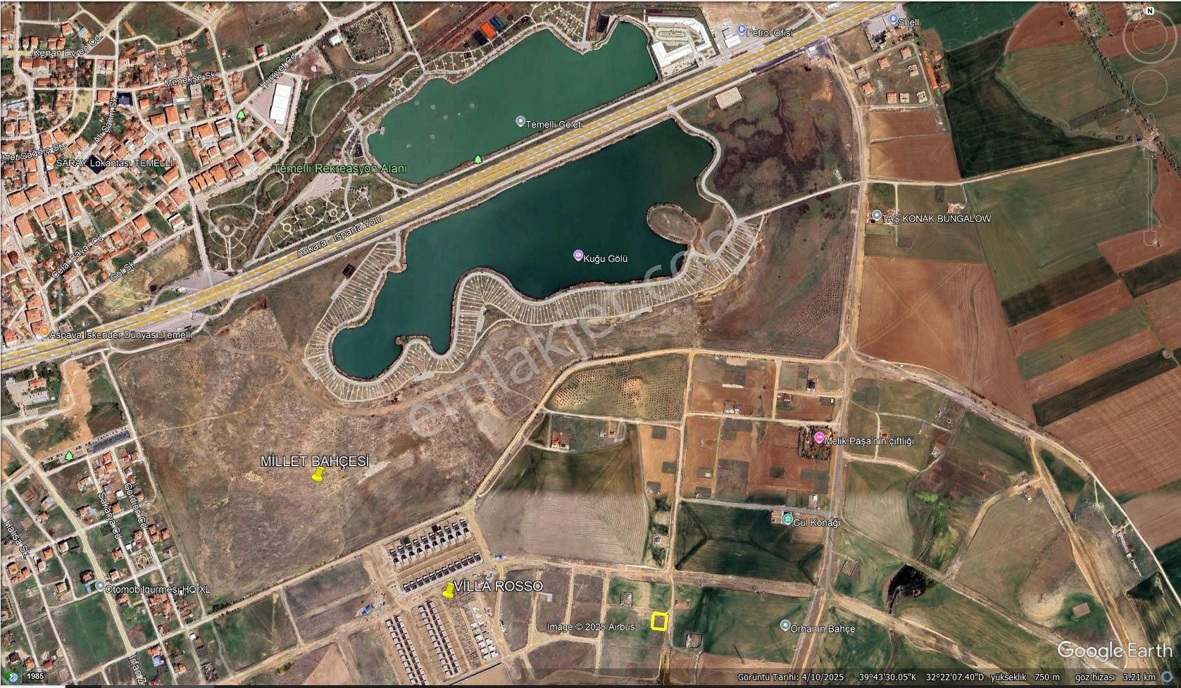 Temelli Göleti Ve Millet Bahçesine Yakın Tek Tapu Satılık Arsa - Görsel 7