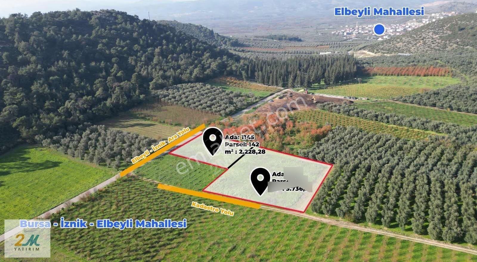 2m Yatırım'dan İznik Elbeylide Satılık Arsa