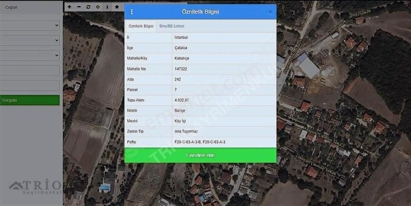 İstanbul Çatalca Kabakça 4023m2 Satılık - Görsel 6