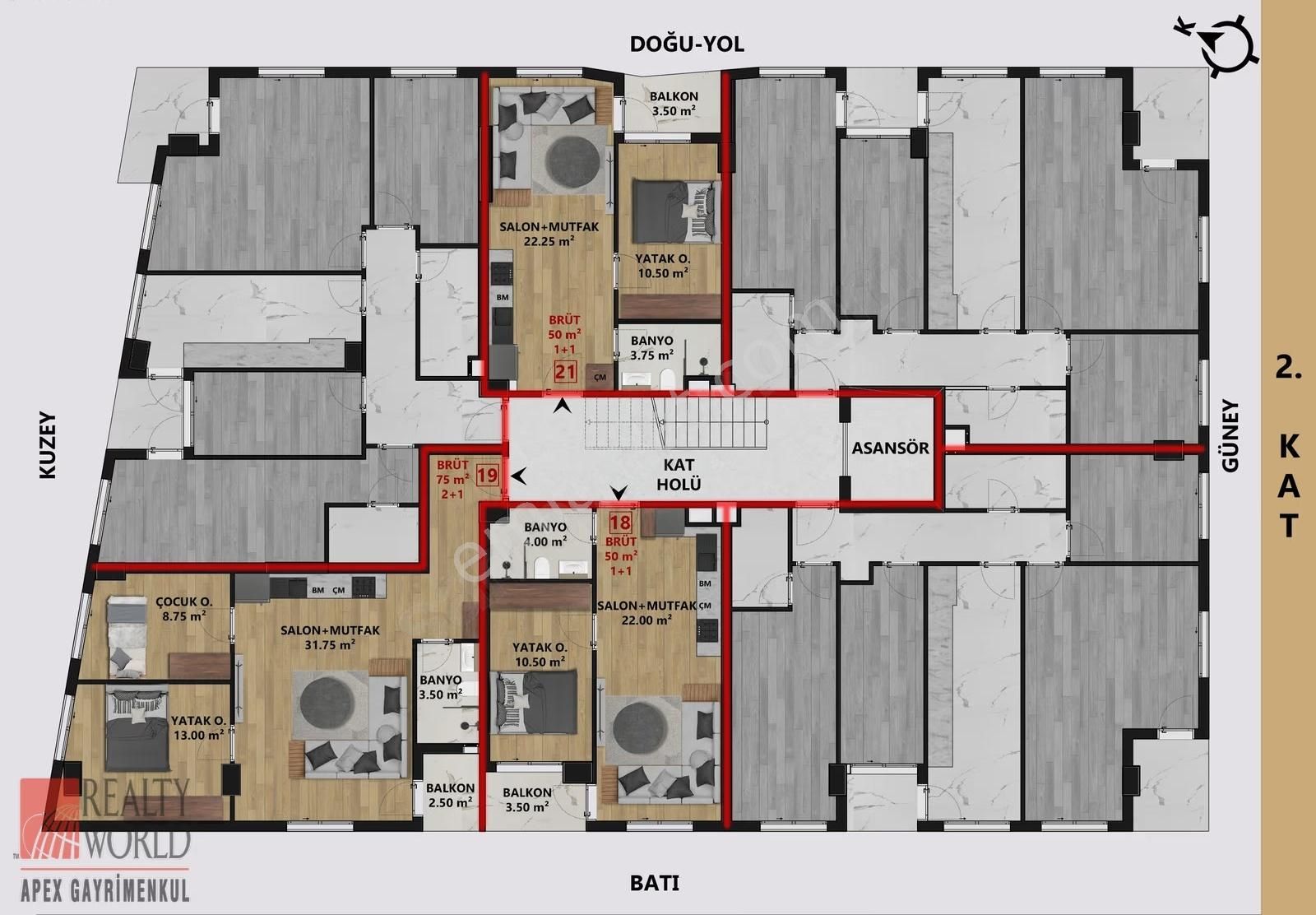 Muratpaşa'da Şehir Merkezinin Tam Ortasında 2+1 Sıfır Daire! - Görsel 3