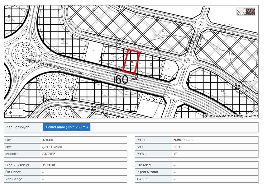 Kuzey Şehir Bulvarı Üzeri Satılık Ticari Arsa