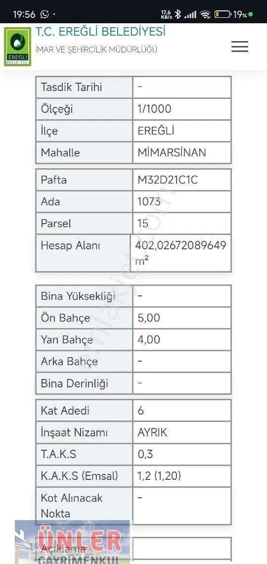Mimar Sinanda Satılık Tek Tapu 6 Kata İmarlı 382 Metrekare Arsa - Görsel 4