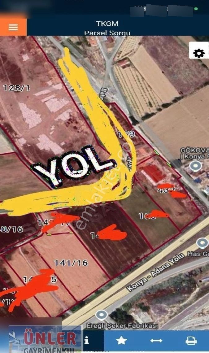 Konya Adana Yolu Üzerinde Şeker Fabrikası Karşısında Ticari Arsa - Görsel 14