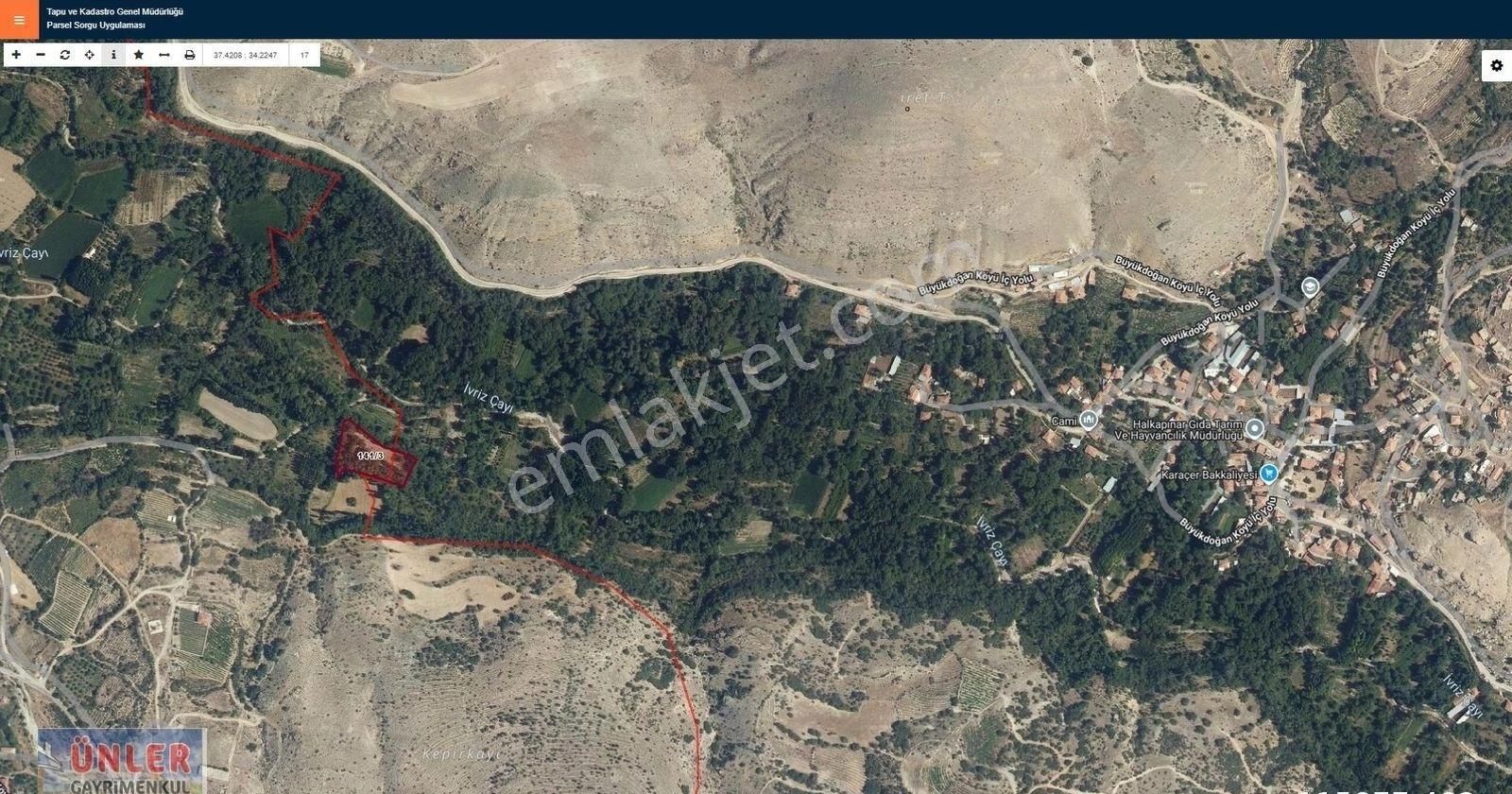 Halkapınar Nernekte Satılık 4 Dönüm Bahçe - Görsel 5