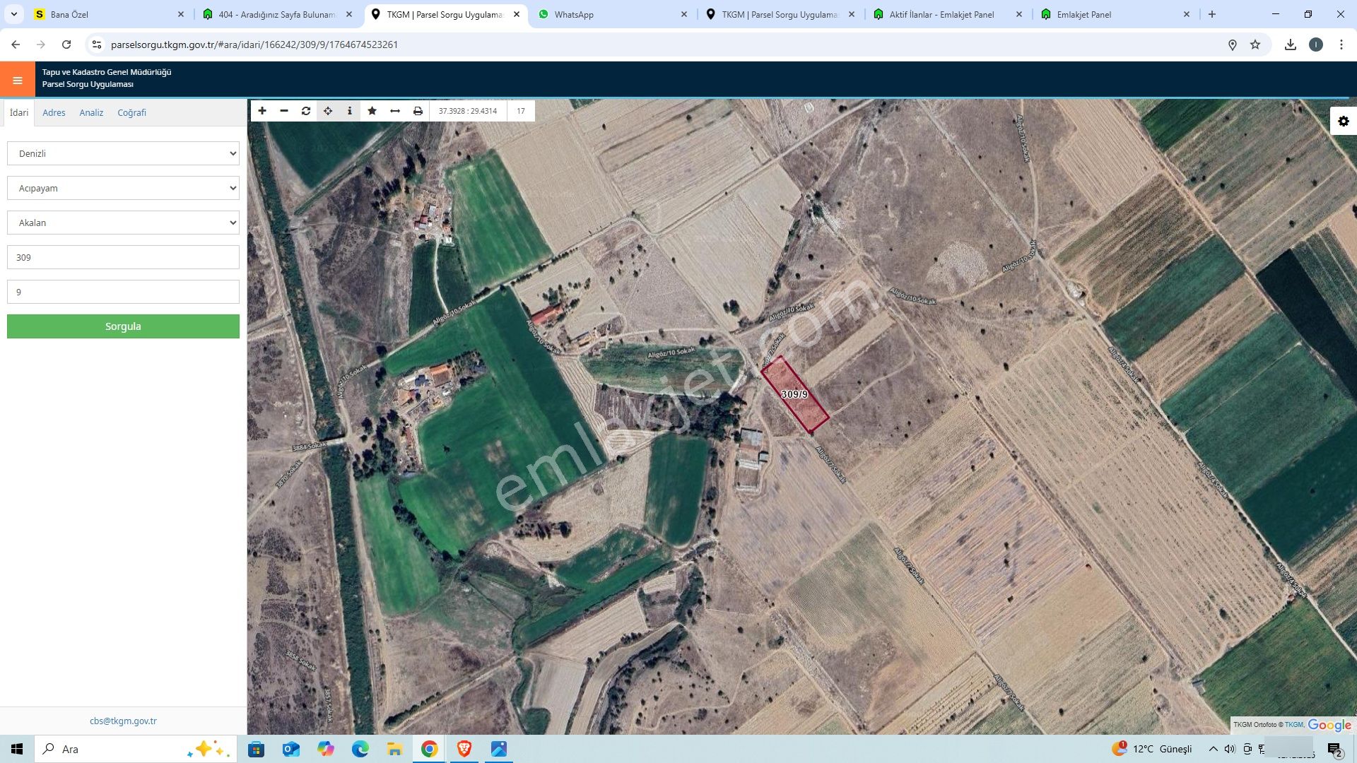 Akalan Yatırımlık 3549 M2 Arazi