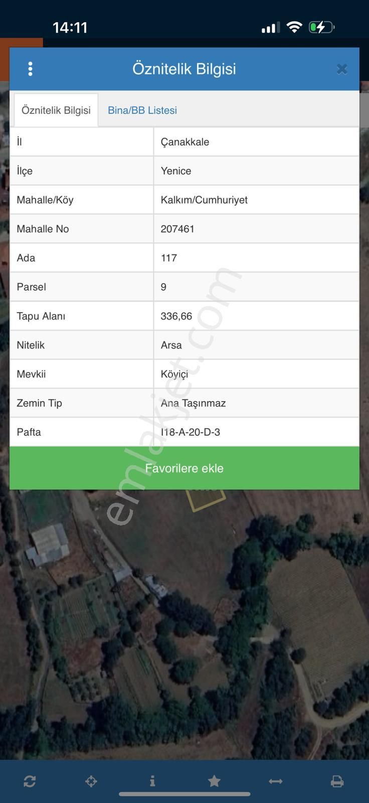 Pak Yapı'dan Çanakkale Yenice Kalkım /cumhuriyet 336m2 Satılık Arsa - Görsel 2