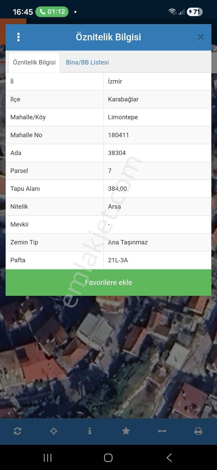 Karabağlar Limontepe//emirsultan Ortaokul Yanı//köşe Parsel İçinde Eski Ev Olan//384m2 Tektapu/arsa - Görsel 3