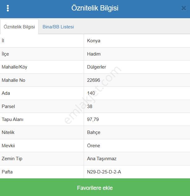 Konya Hadim Dülgerler Köyünde 97 M² Bahçe Satılıktır - Görsel 7