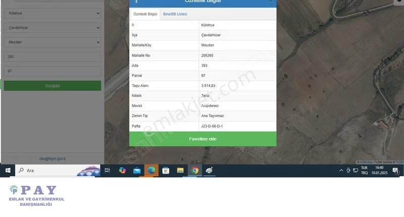 Pay'dan Çavdarhisar Meydan Mahallesinde Satılık Tarlalar - Görsel 4