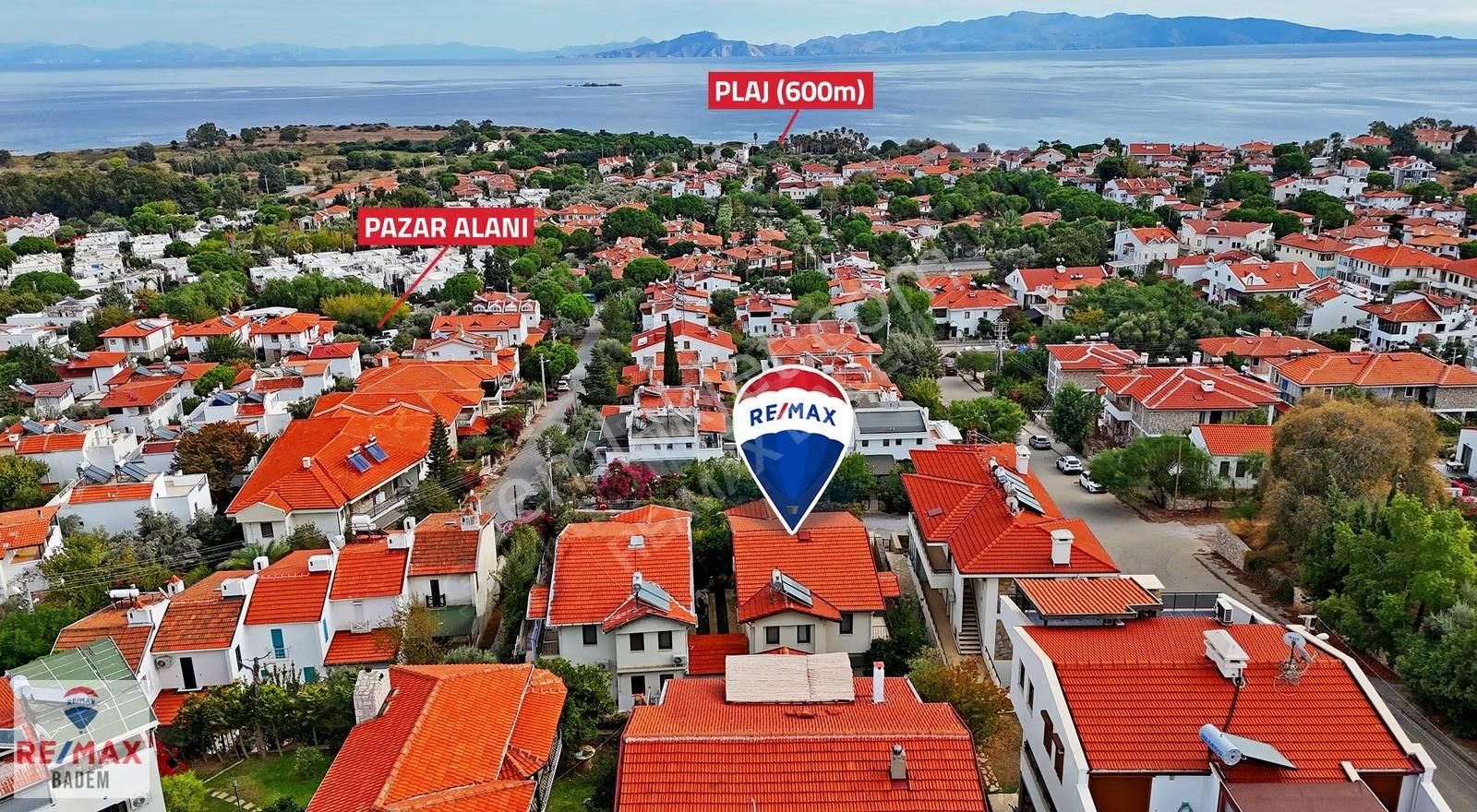 Datça Özbelde Deniz Manzaralı 412m2 Arsa Paylı Satılık 4+2 Villa