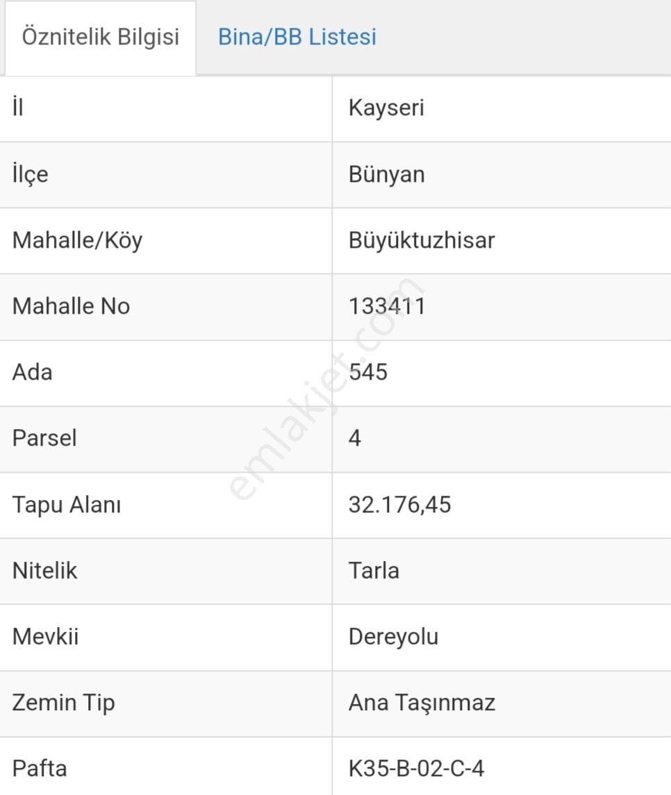 Milat Mlak Güvencesi İle Satılık Tarla