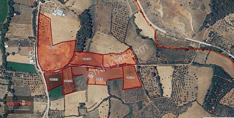 Çanakkale Bayramiç Örenli Köyü 1/3 Hisse Tarla Yola 86m Cephedir - Görsel 7