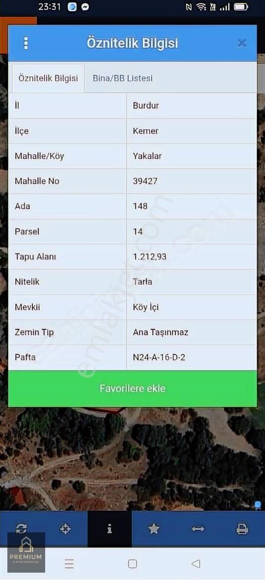 13 Dönüm Su Ve Elektrik Sorunu Yok - Satılık Tarla Burdur Kemer - Görsel 4