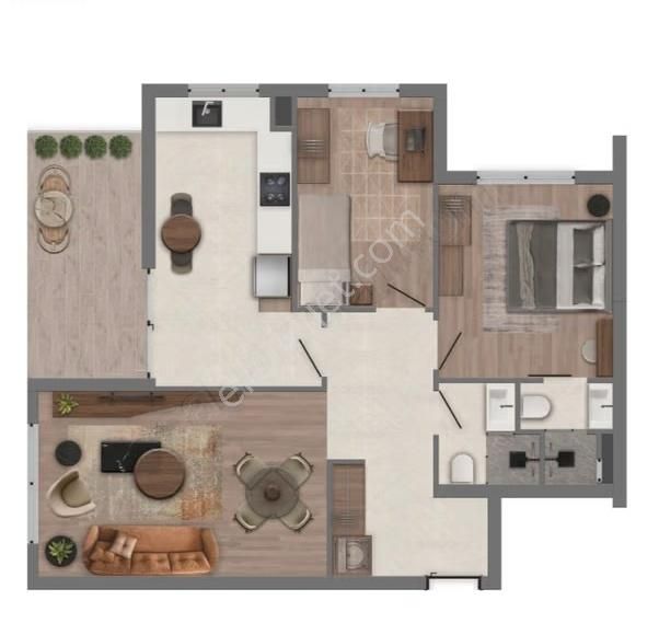 Lüks Projeden Bağımsız Mutfaklı Ebeveyn Banyolu Ara Kat Daire - Görsel 7