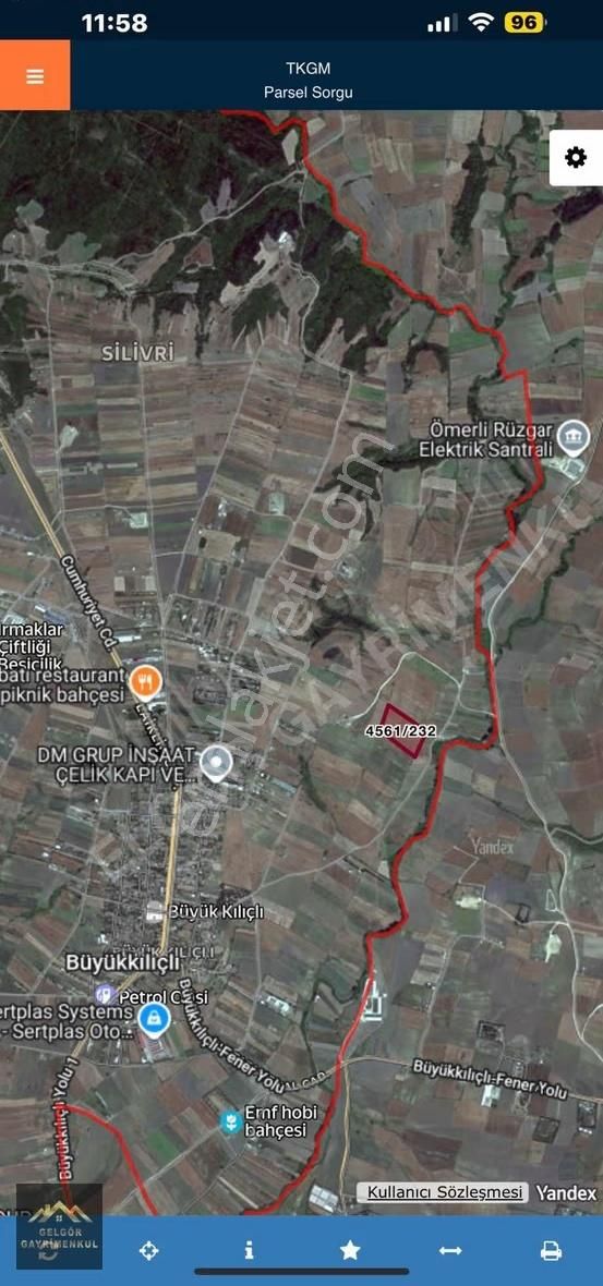 Silivri Büyükkılıçlı'd 31 Dönüm Köyün Dibinde Tek Tapu Tarla