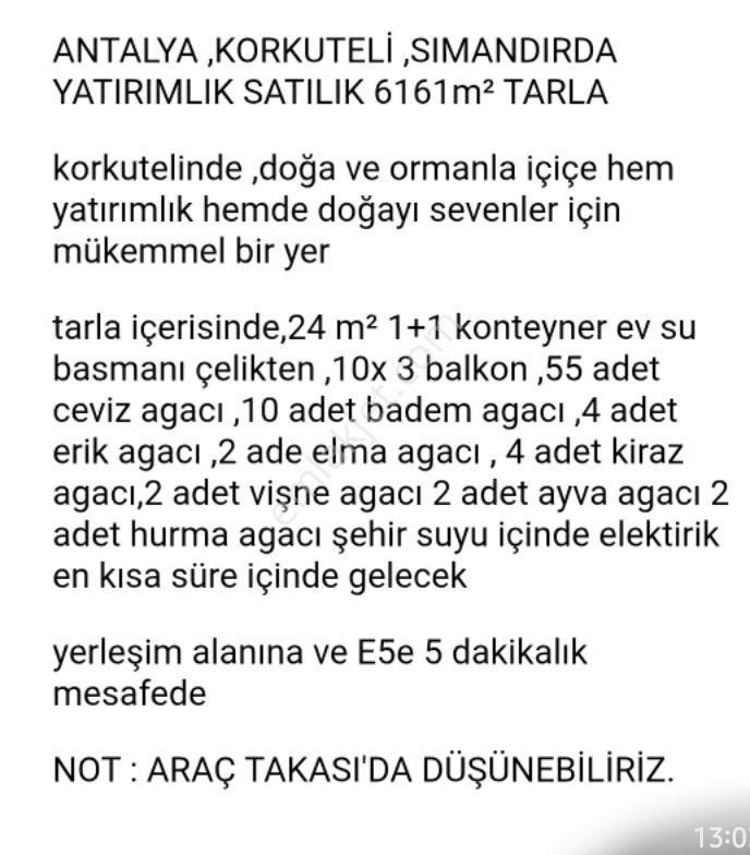 Korkuteli Sımandırda Satlık Tarla - Görsel 14