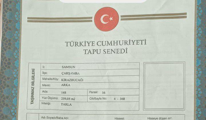 Satılık Arsa Kıraz Bucagı Yesilırmak Mah. Hukuk - Görsel 2
