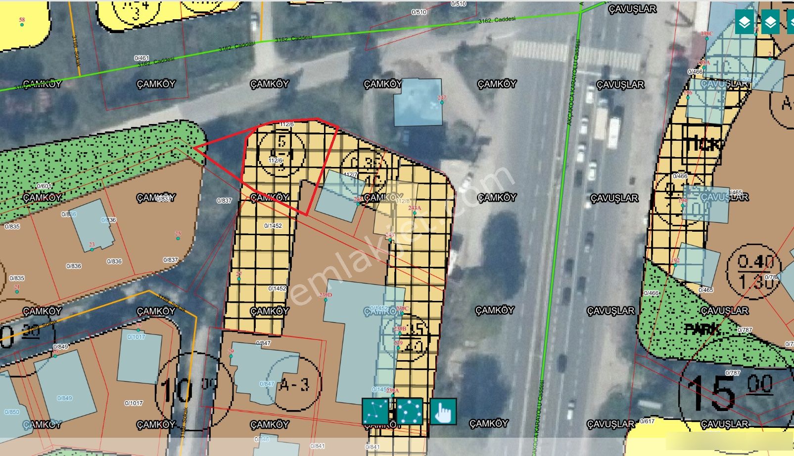 Yığılca Sapağında 4 Kat %35 Ticari İmarlı 491 M2 Parsel