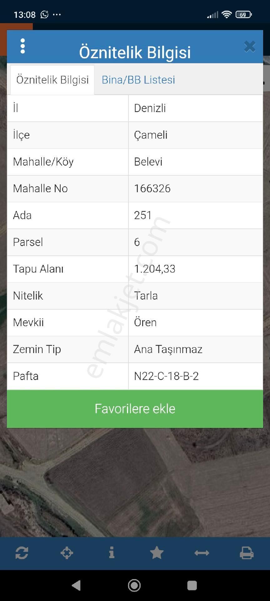 Denizli Çameli Belevi Köy İçinde Satılık 1200 M2 Arazi - Görsel 3