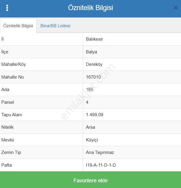 Balıkesir Balya Dereköy Köyünde 1.499 M² Arsa Satılıktır - Görsel 6