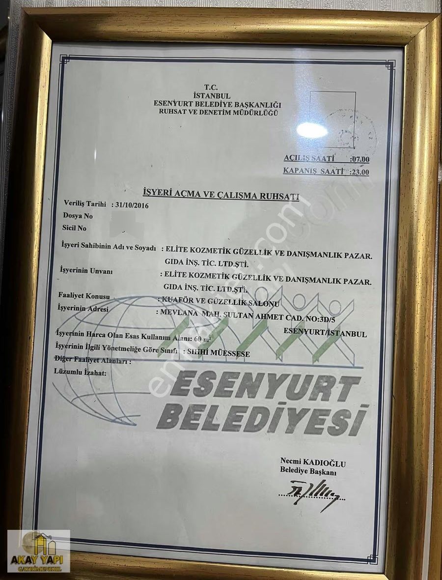 Esenyurt Cumhuriyet Mahallesi Devren Satılık Güzelik Salonu