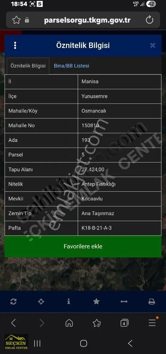Satılık Tarla 1280 Metrekare