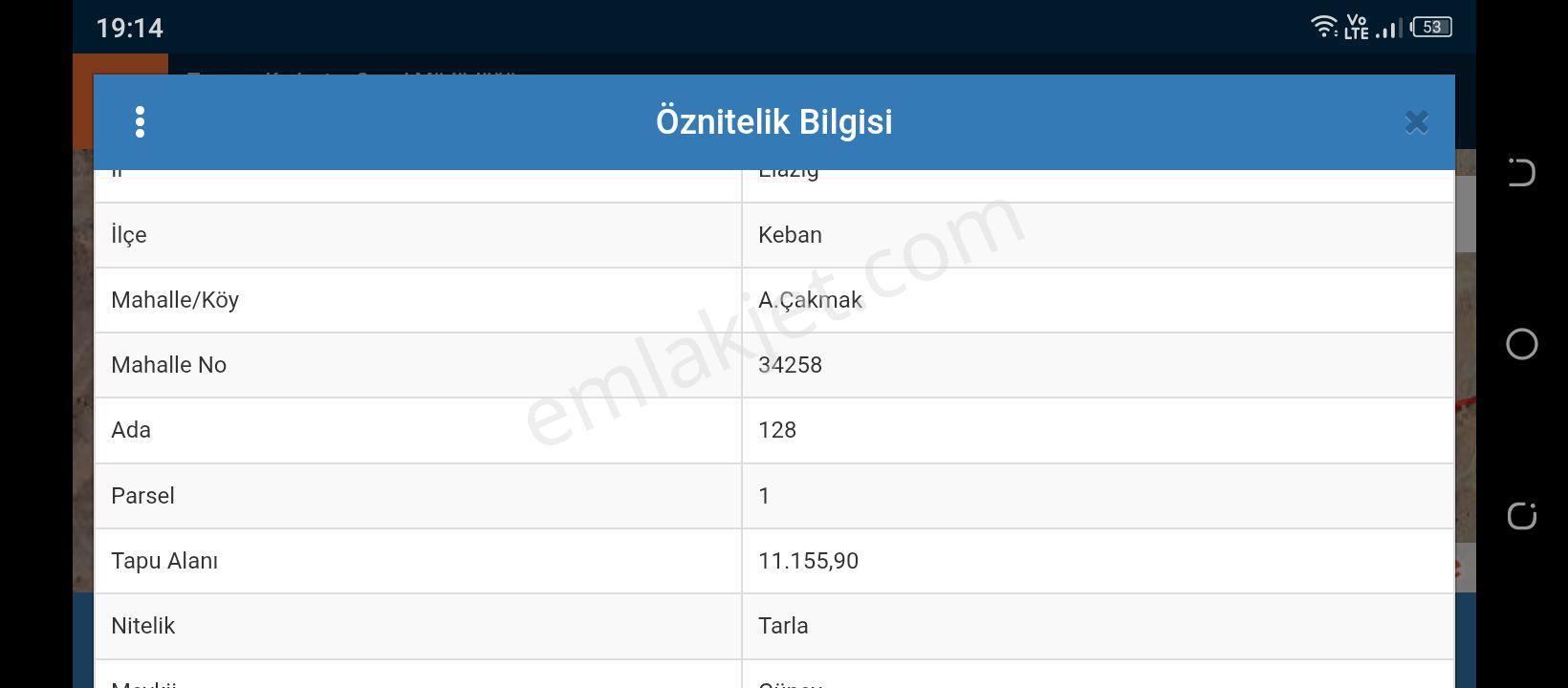 Keban Yolu Üzerinde Yola Yakın Aşağı Çakmakta Satılık Tarla Lar - Görsel 5