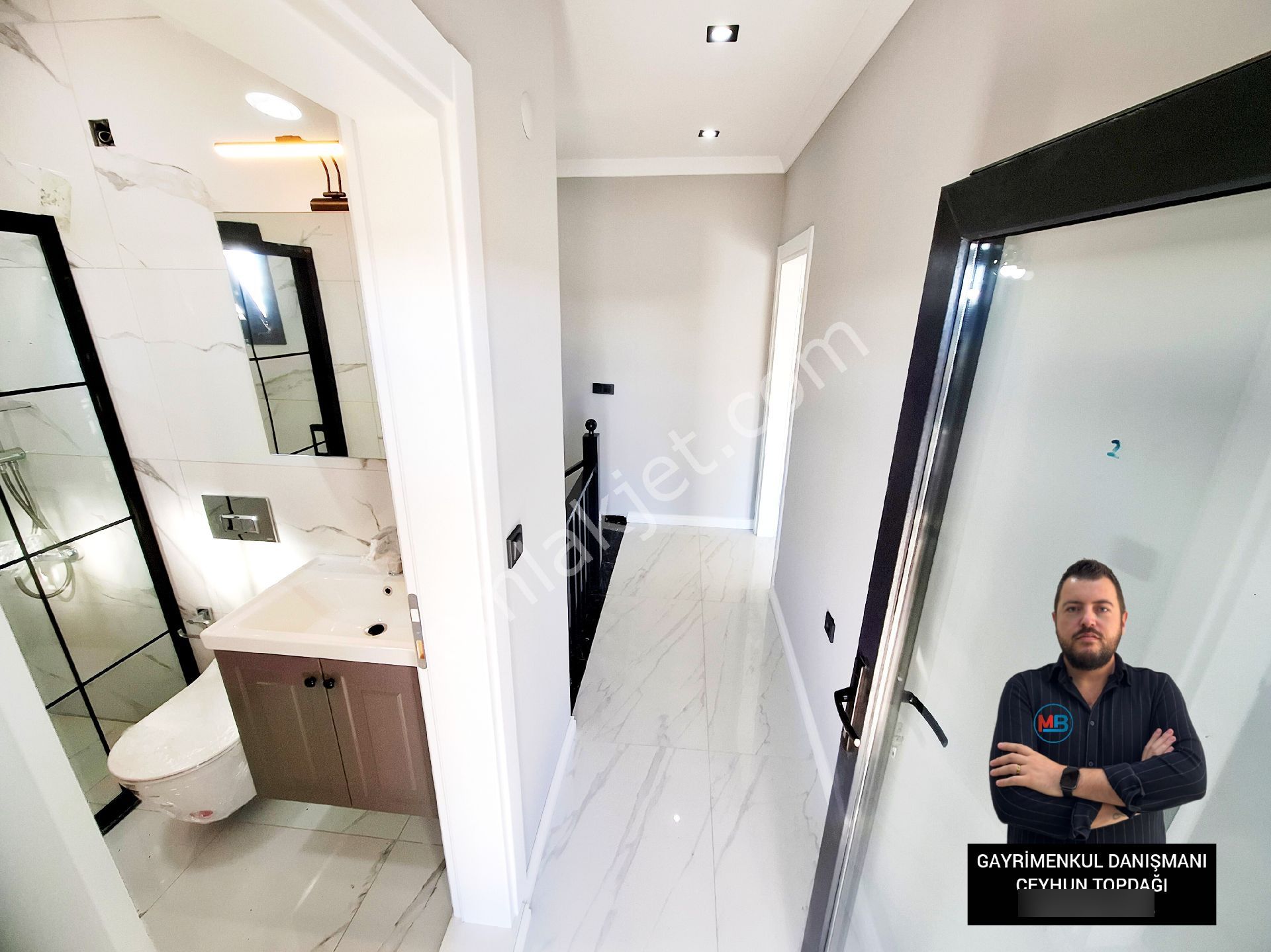 Didim Mavişehirde 3+1 Tripleks Müstakil Bahçeli Ön Cephe Denize 350 Metre Villa ! - Görsel 5