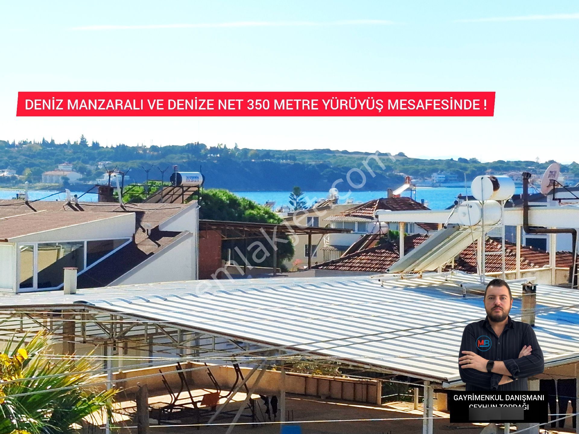 Didim Mavişehirde 3+1 Tripleks Müstakil Bahçeli Ön Cephe Denize 350 Metre Villa ! - Görsel 8