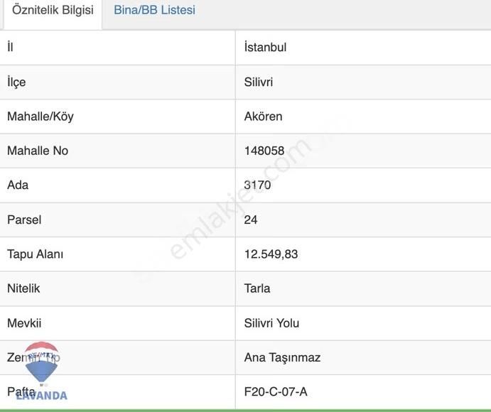 İstanbul Silivri Akörende 12.549 M² İmara Sınır Yatırımlık Tarla - Görsel 10
